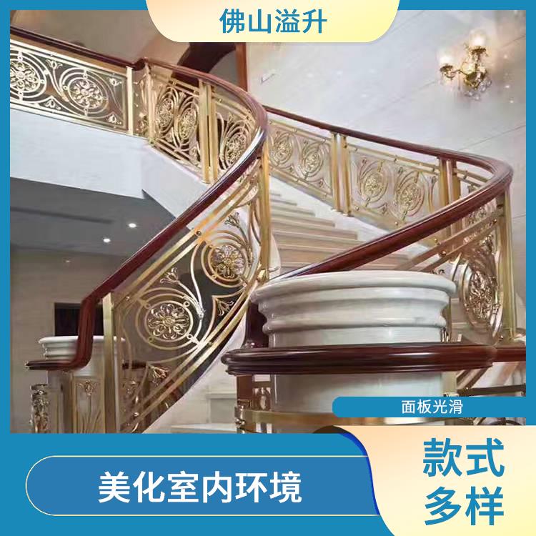 南宁新中式铜板雕花楼梯护栏 易于清洁 抗拆抗压