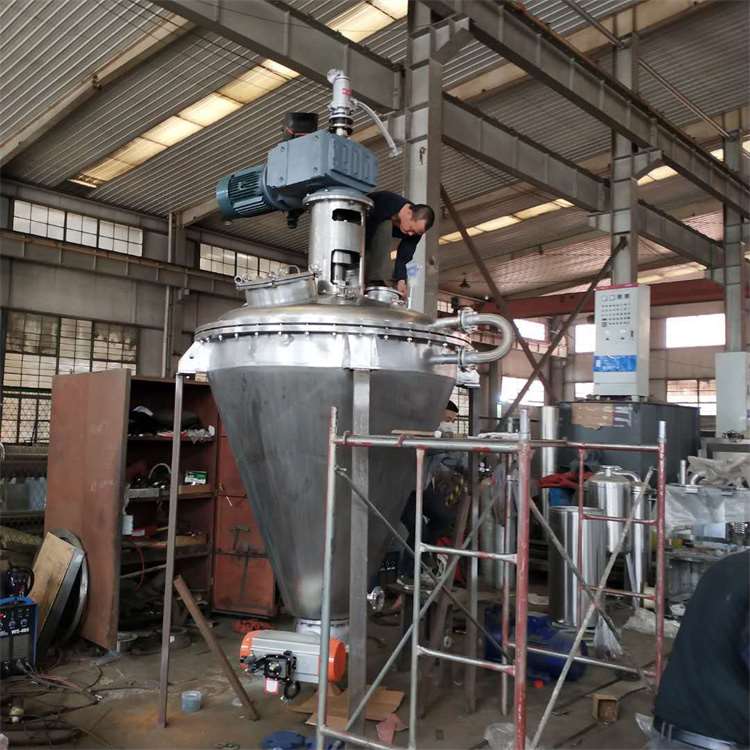 回收二手锥式螺带混合机 1000升单锥螺带干燥机 拆除化工厂设备