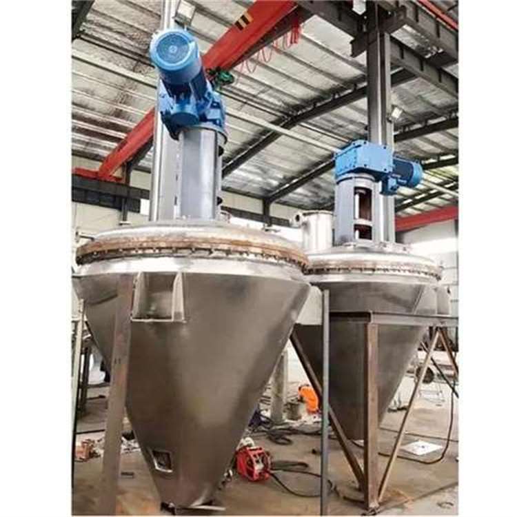 回收二手内加热螺带锥形真空干燥机 1立方单锥螺带干燥混合机 应用广泛