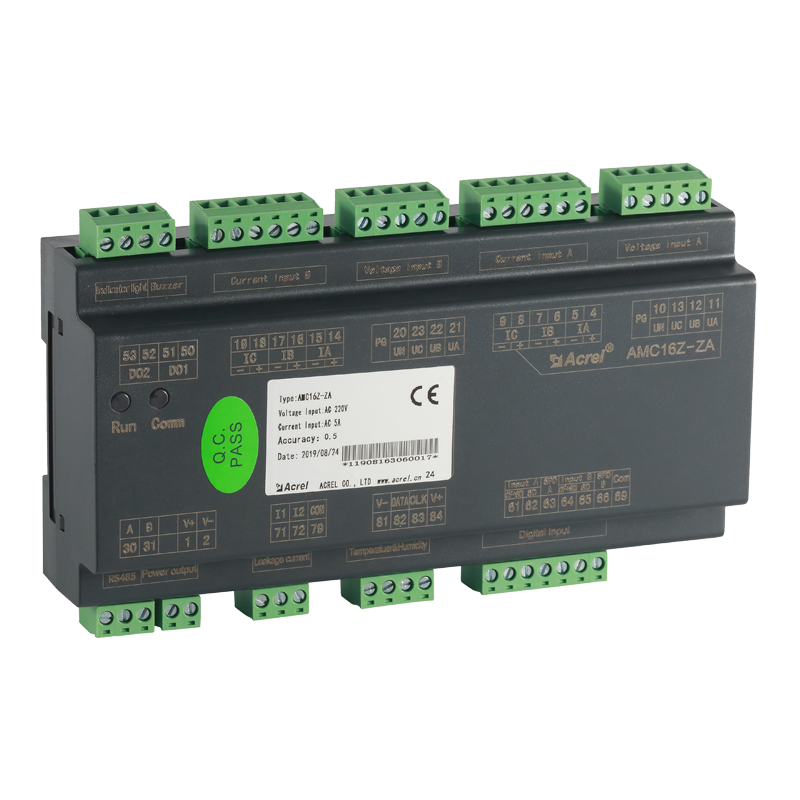 安科瑞AMC16Z-ZA列头柜监控装置双路进线配电监控模块可测温湿度