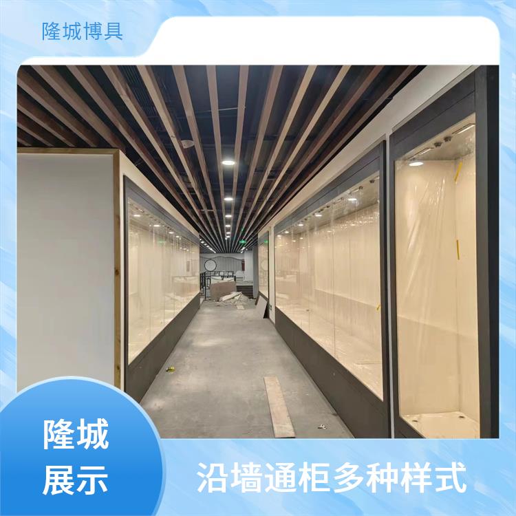 隆城展示-沿墙通柜多种样式-常德博物馆沿墙柜生产厂家