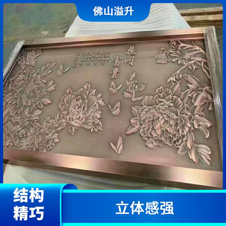 东莞复古铜艺雕壁画定制 有金属质感 图案丰富