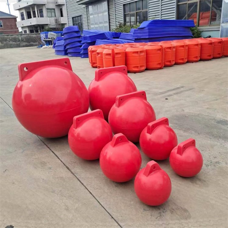 恒适PE塑料浮球，聚养殖浮球，直径80公分一次成型浮球