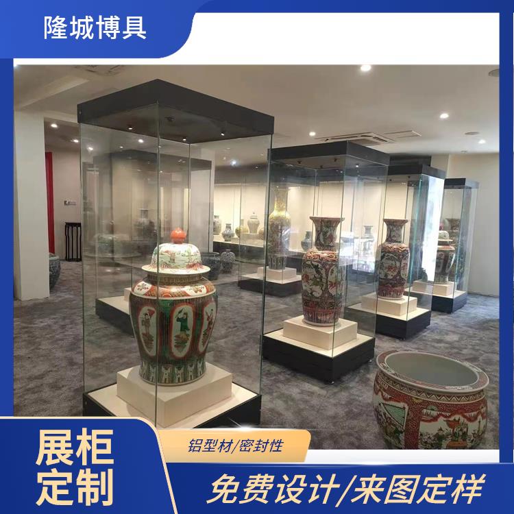 隆城博具-chao白夹胶玻璃展柜-郴州博物馆高柜厂家批发价