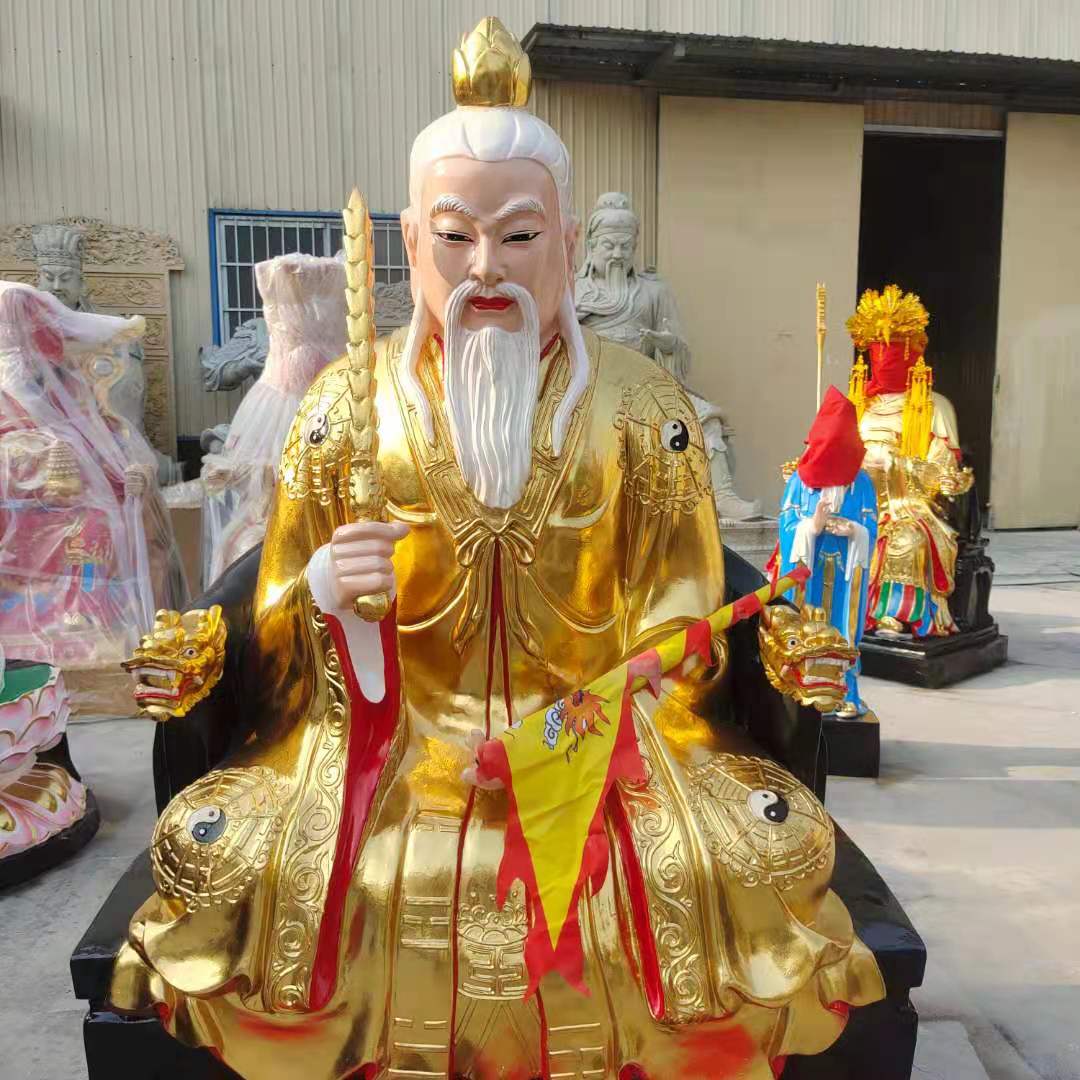 姜太公神像吕尚姜尚姜子牙武成王神像1.8米树脂玻璃钢彩