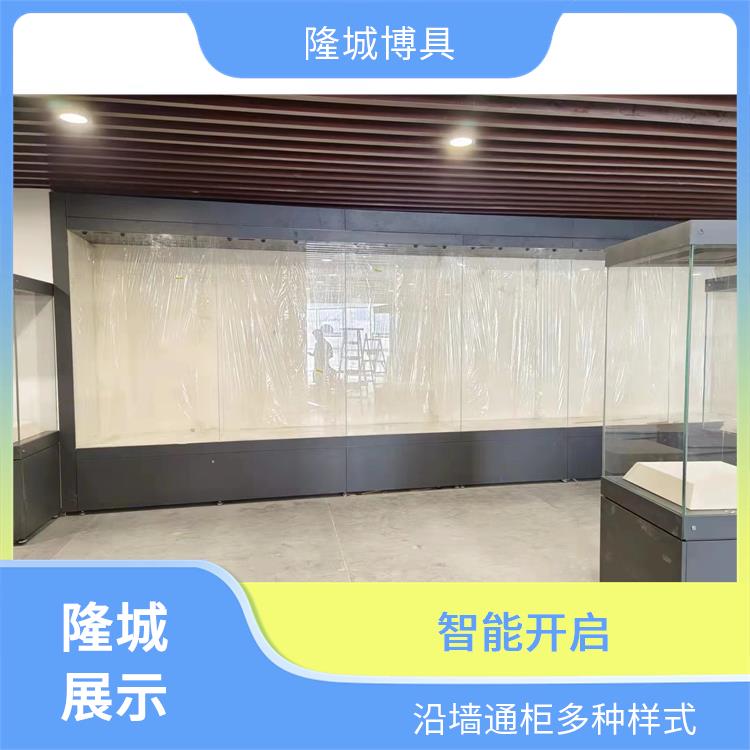 沿墙通柜多种样式-隆城展示-怀化博物馆沿墙柜供货商