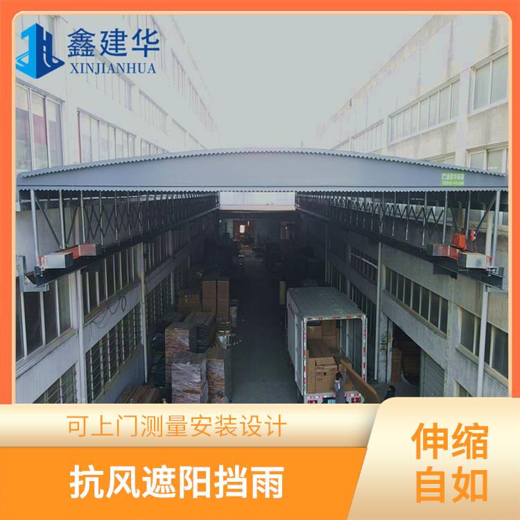 南昌工地电动棚实景案例展示 室内外均可使用 篮球场电动雨篷