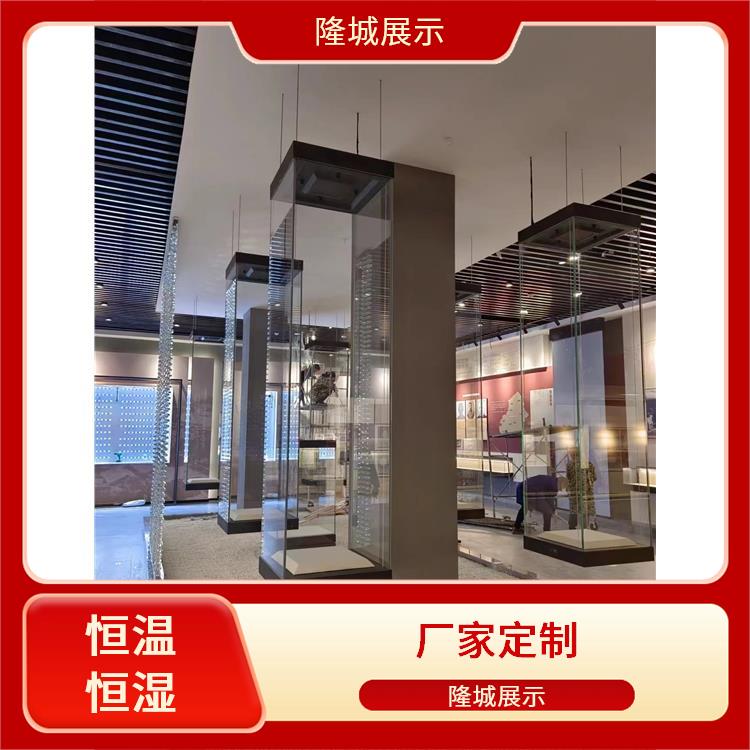 隆城展示 遂宁隆城博具博物馆展柜博物馆高柜 手动开启