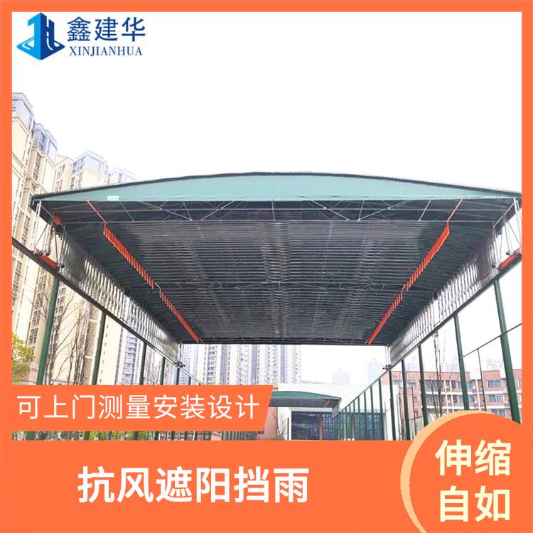 潍坊工地电动棚工厂自产自销 篮球场电动雨篷 实力厂家