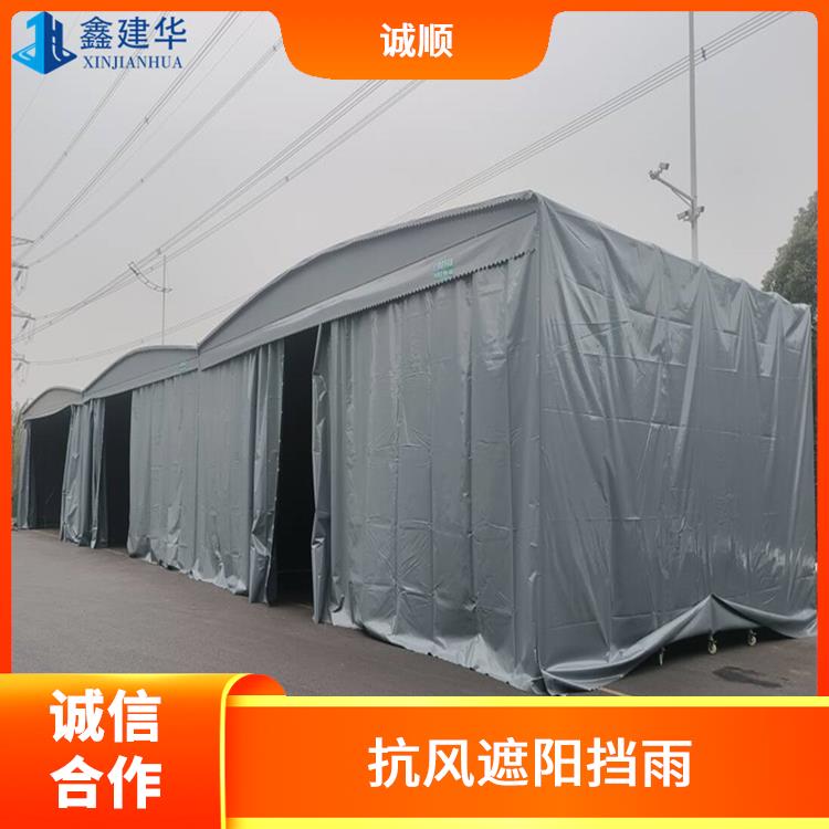 青岛移动伸缩棚实景案例展示 泳池防雨遮阳蓬 实力厂家