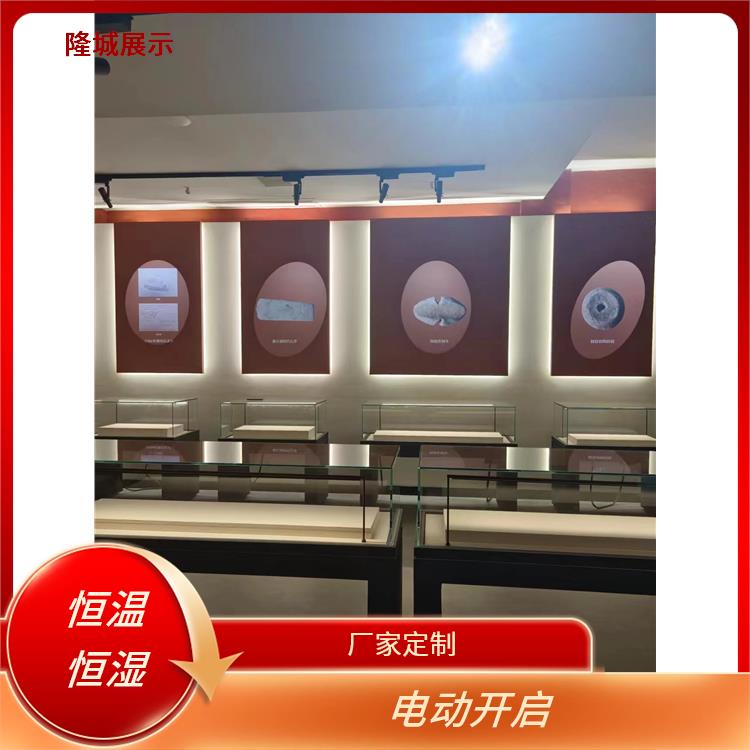 广元博物馆展柜沿墙柜 隆城展示 电动开启