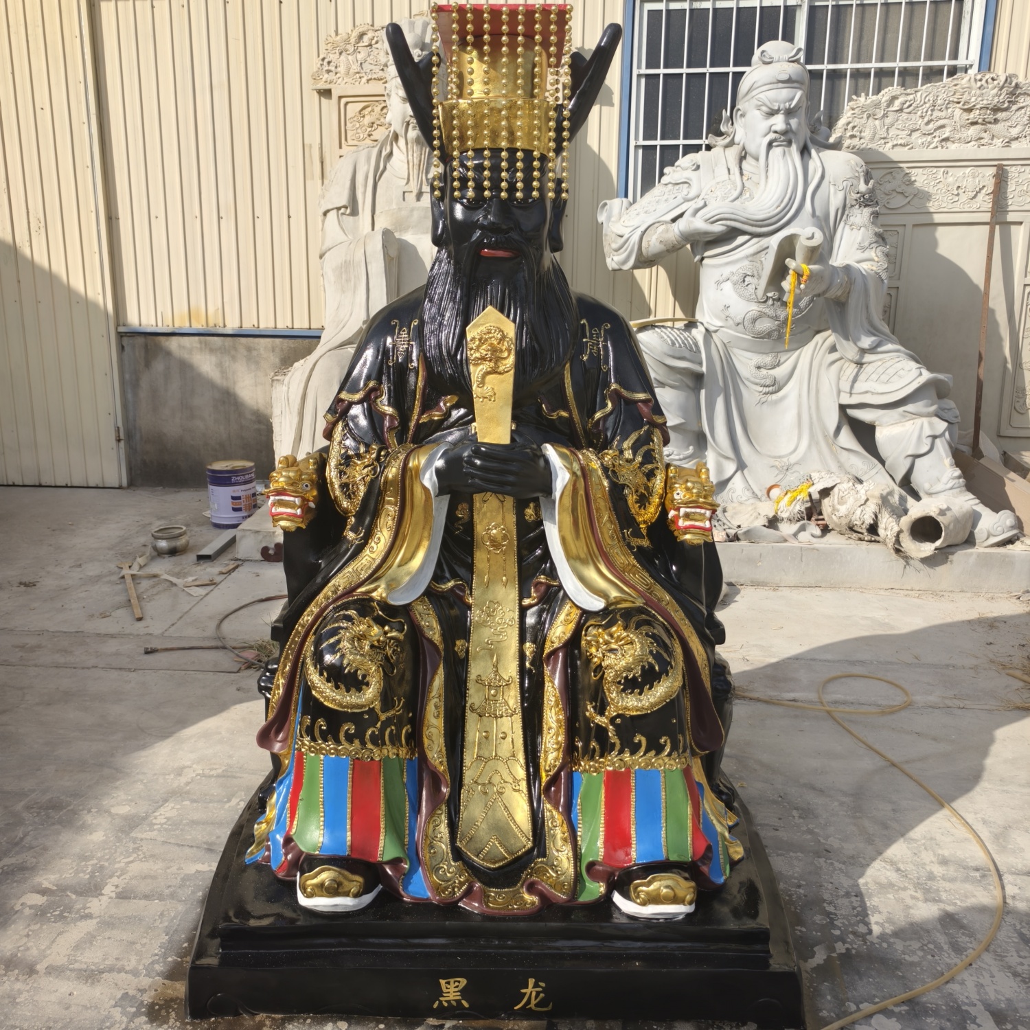2米四海龙王神像制作河南福到家树脂玻璃佛像厂家