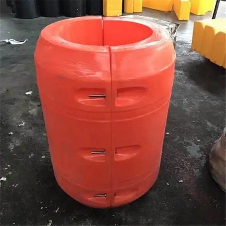 库区清淤抱管浮筒 通孔内径400mm管线福撑块 PE浮筒厂家