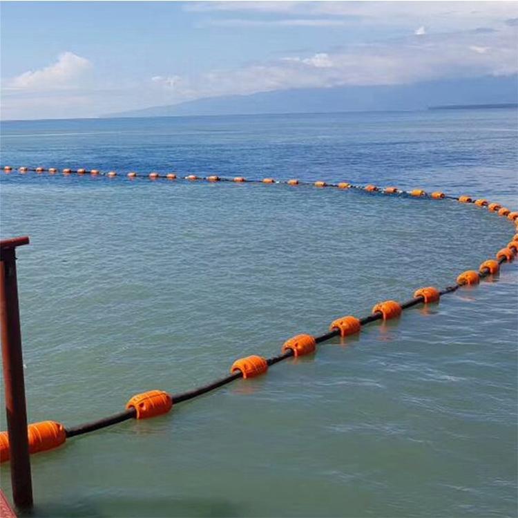 通孔直径400mm水库抽泥清淤管浮体 聚乙烯管道浮筒安装