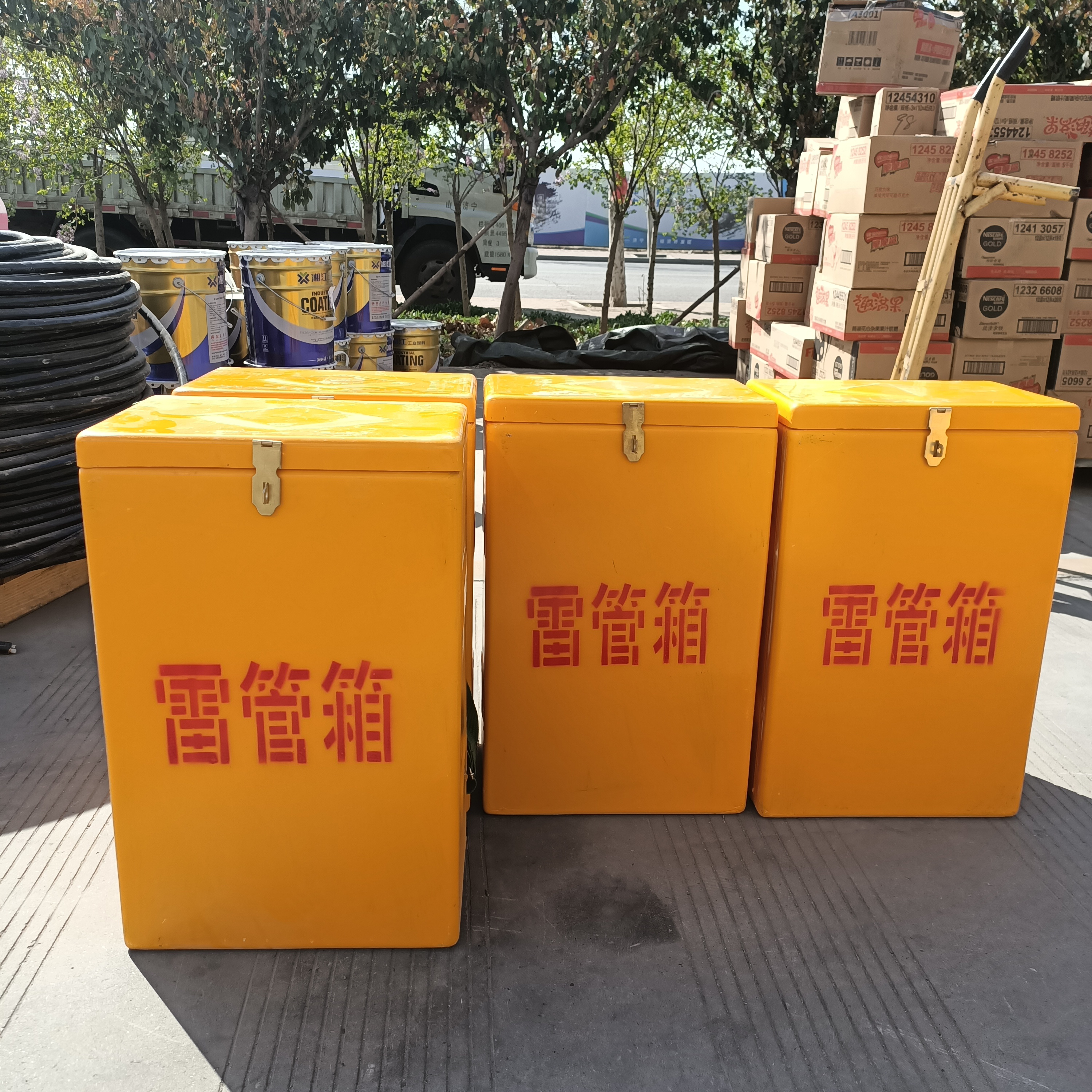 玻璃鋼炸藥箱800*500*500防靜電火藥箱火工品儲運箱井下防爆箱