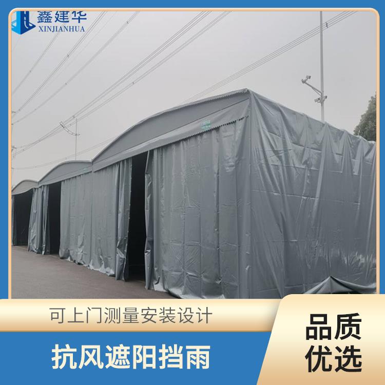 唐山仓库卸货棚尺寸定制 厂房通道悬空电动雨棚 使用方便快捷