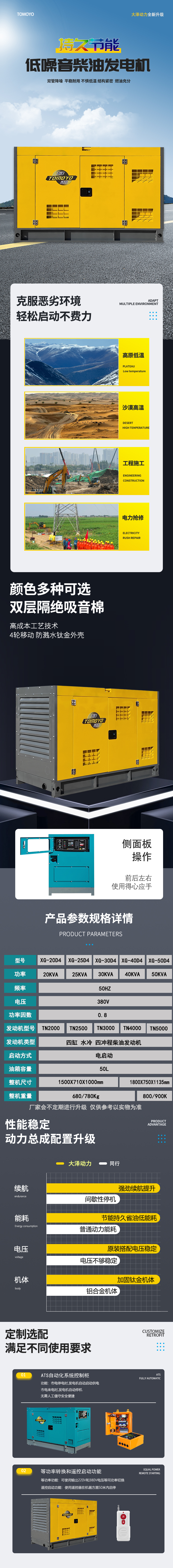 20-50KW静音柴油发电机大..