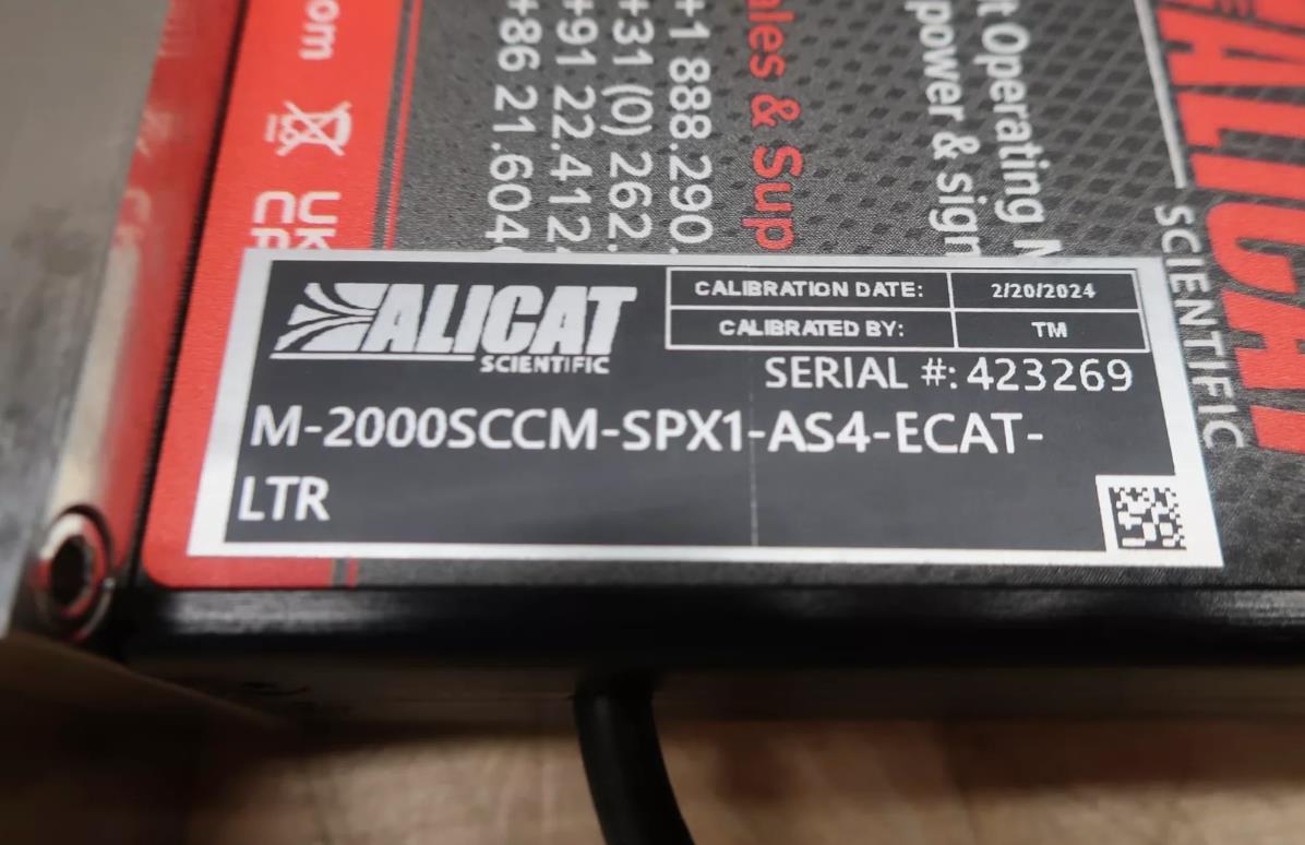 Alicat M-2000SCCM-SPX1-AS4-ECAT-LTR
