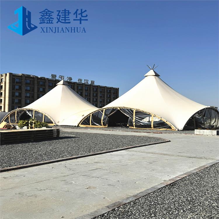 张家界汽车营地帐篷厂家 休闲营地遮阳防水锥形帐篷