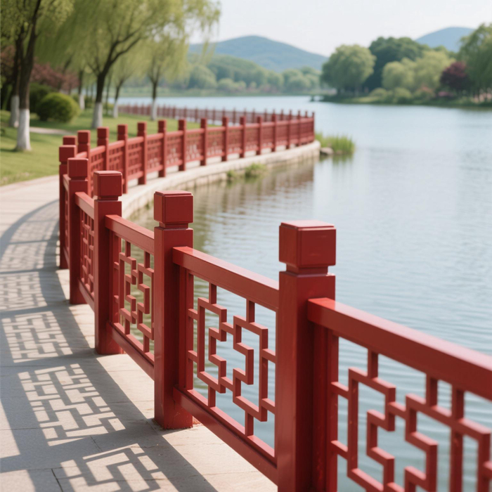 中式仿古铝合金护栏应用13