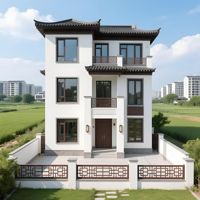 中式仿古铝合金护栏应用3