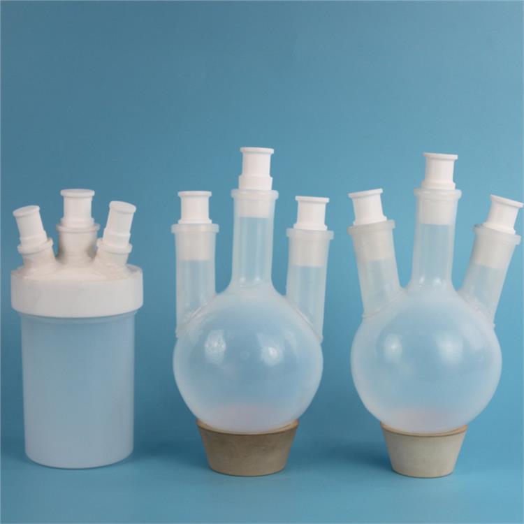 南京定制特氟龙四口烧瓶1000ml 配套蒸馏头尾接管 NRKFSLYQ
