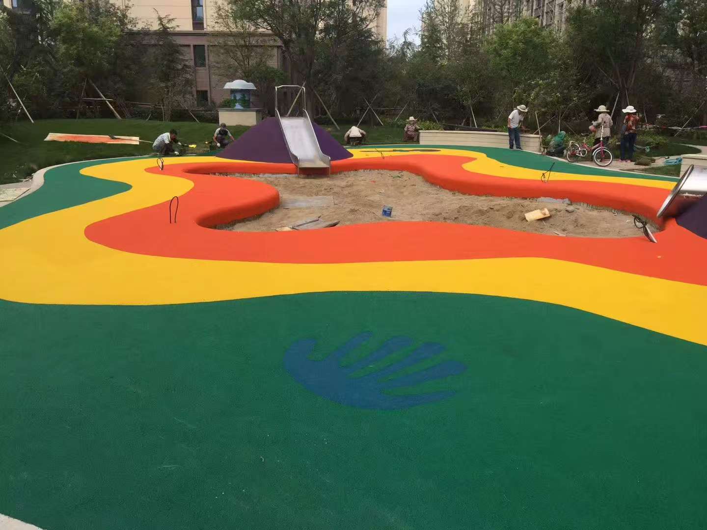台州塑胶地坪摊铺