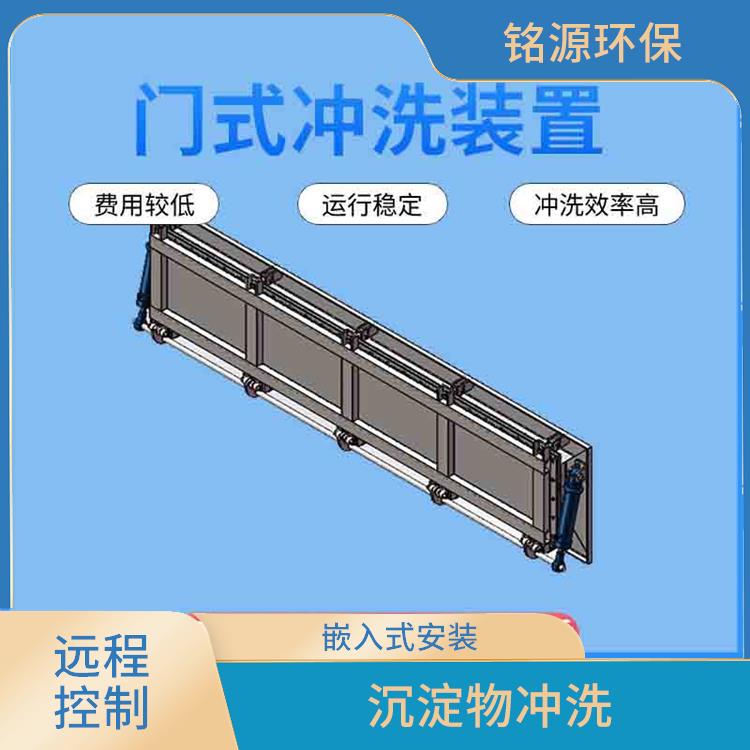 河北智能拍門大型管道池底沖洗 青島銘源 門式?jīng)_洗堰門
