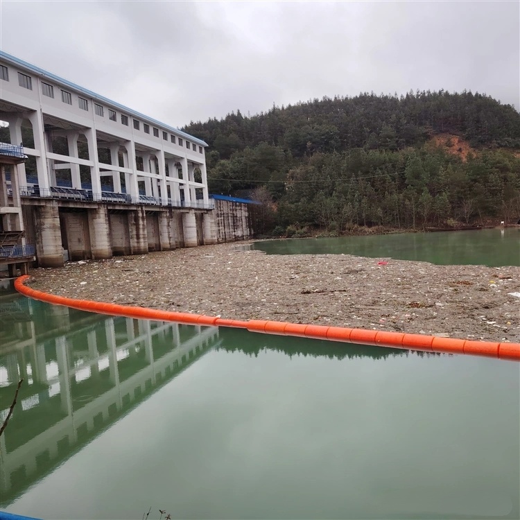 pe水面塑料浮筒 绳索串联河道拦污屏