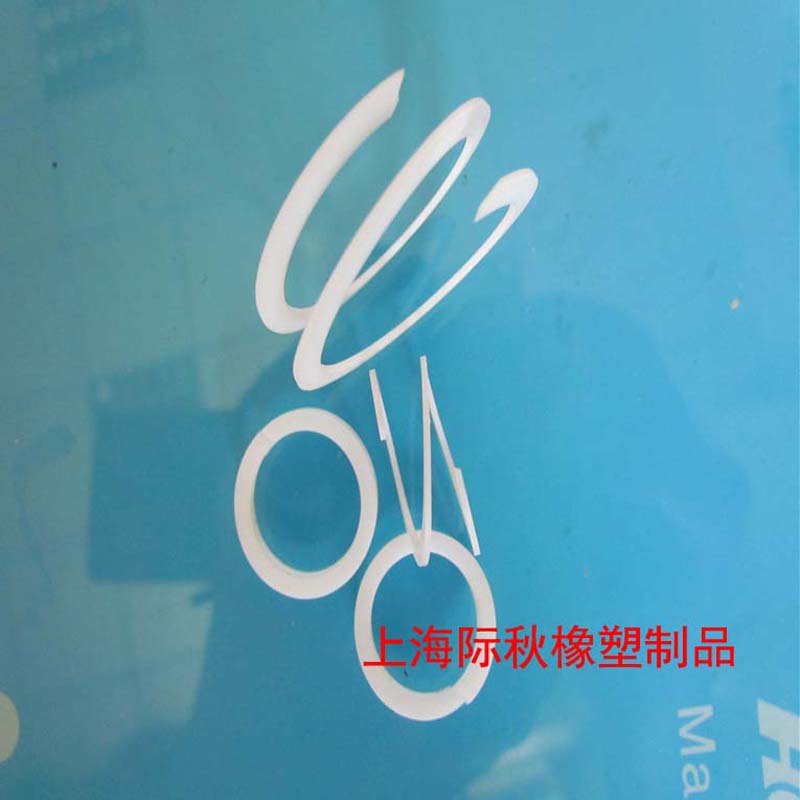 PTFE四氟耐高温无耳挡圈螺旋双层弹性挡圈定做非标特氟龙双层挡圈 开口挡圈