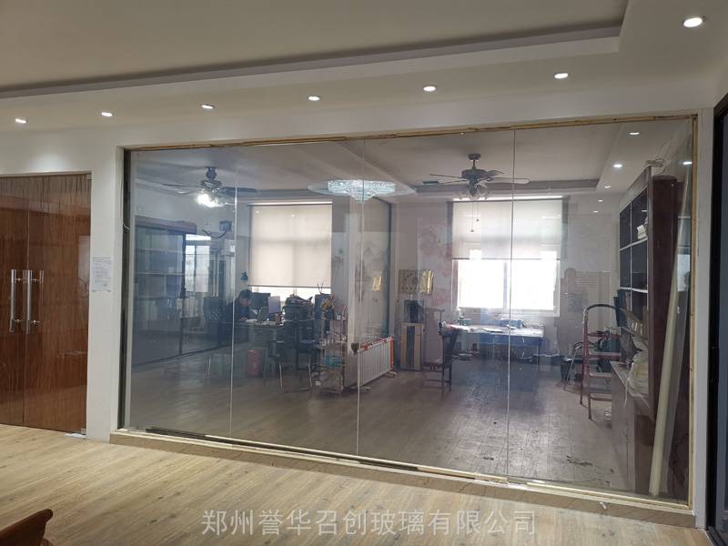 智能调光玻璃，电控玻璃，可控背景墙，调光推拉门，可透明可不透，山水画调光玻璃