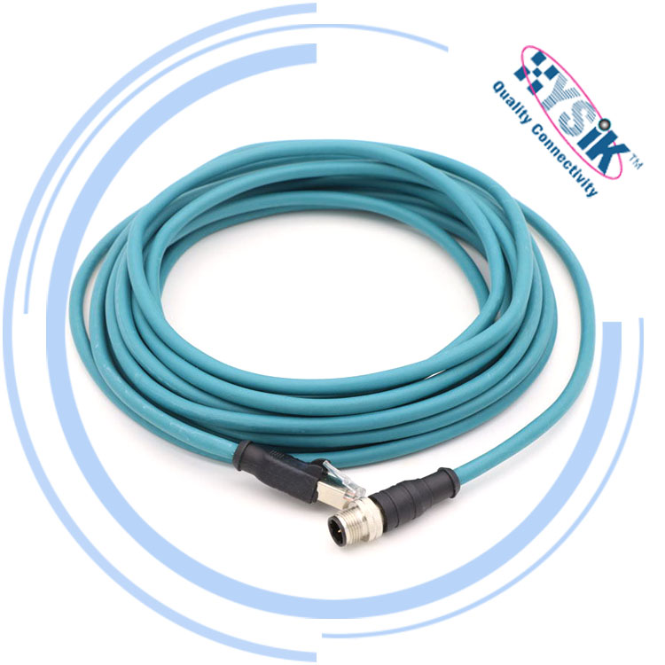 EtherNet转ProfiNet M12 4芯D型母头以太网工业网络RJ45通讯接口