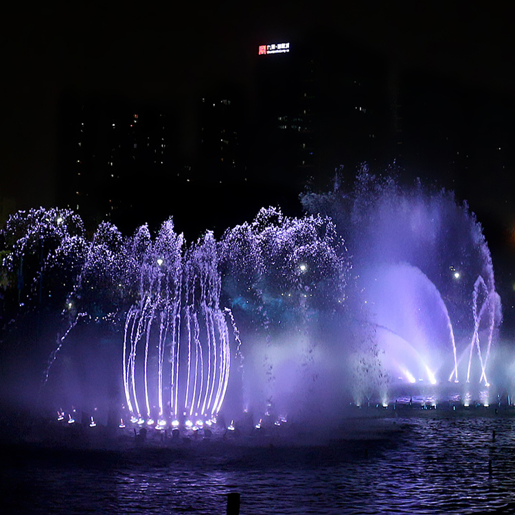 贵阳水雾湖面水景喷泉安装厂家